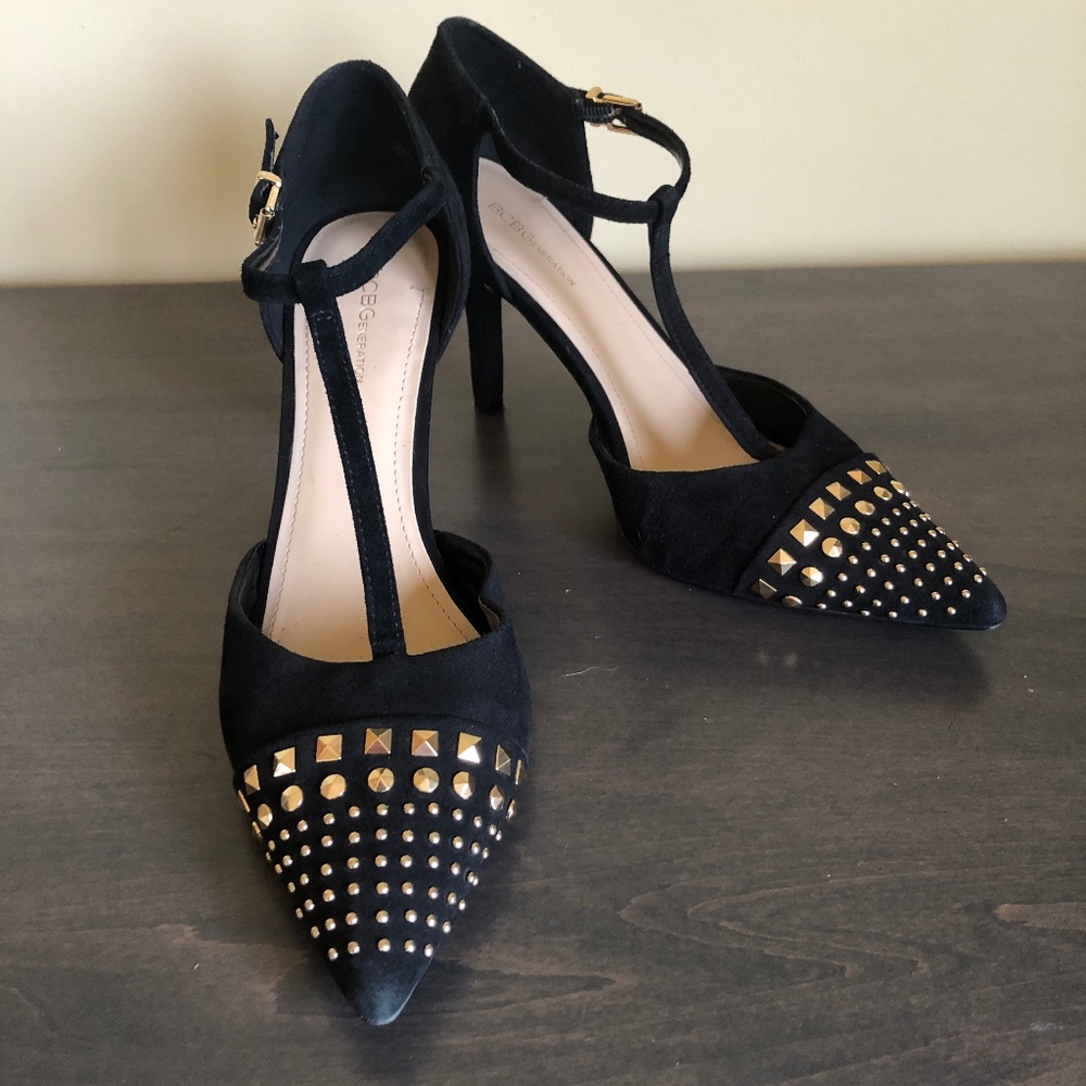 Bcbgeneration Studded Toe T-Strap Pumps - image 1